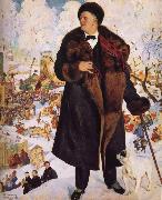 Boris Kustodiev Portrait of Fyodor Chaliapin Spain oil painting artist
